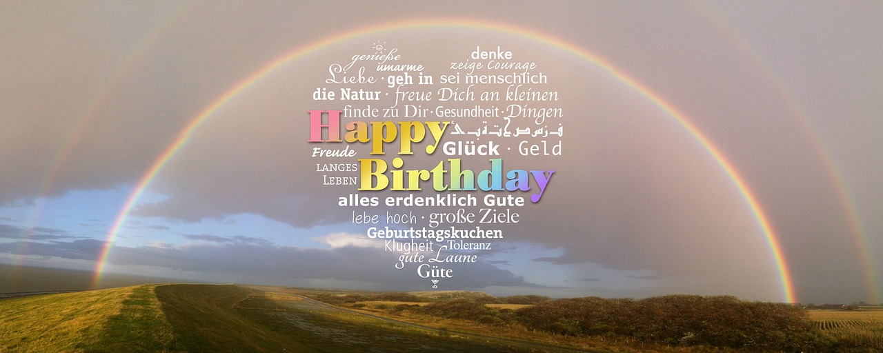 Image - birthday rainbow greeting