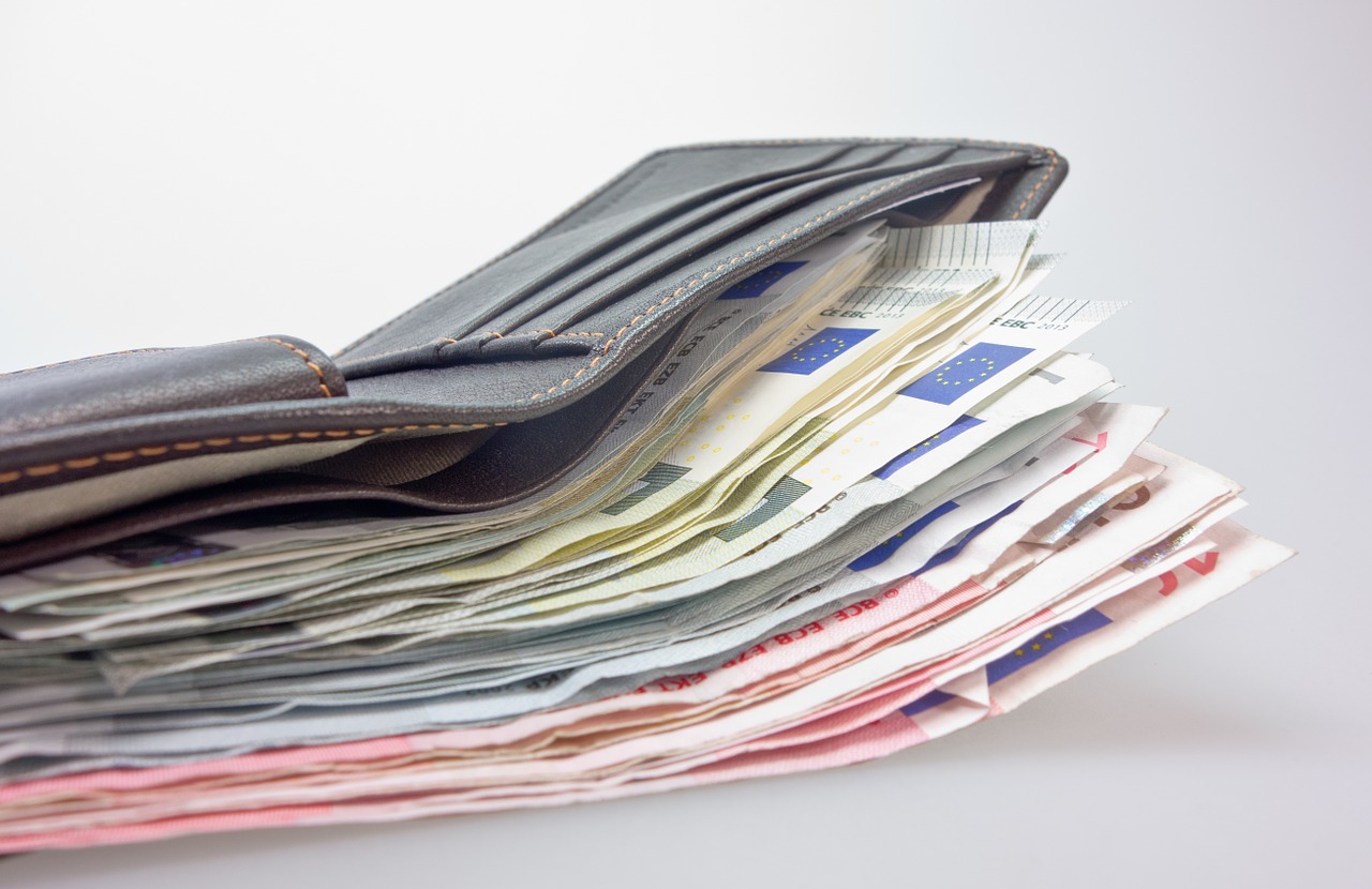 Image - money purse bank note euro leather