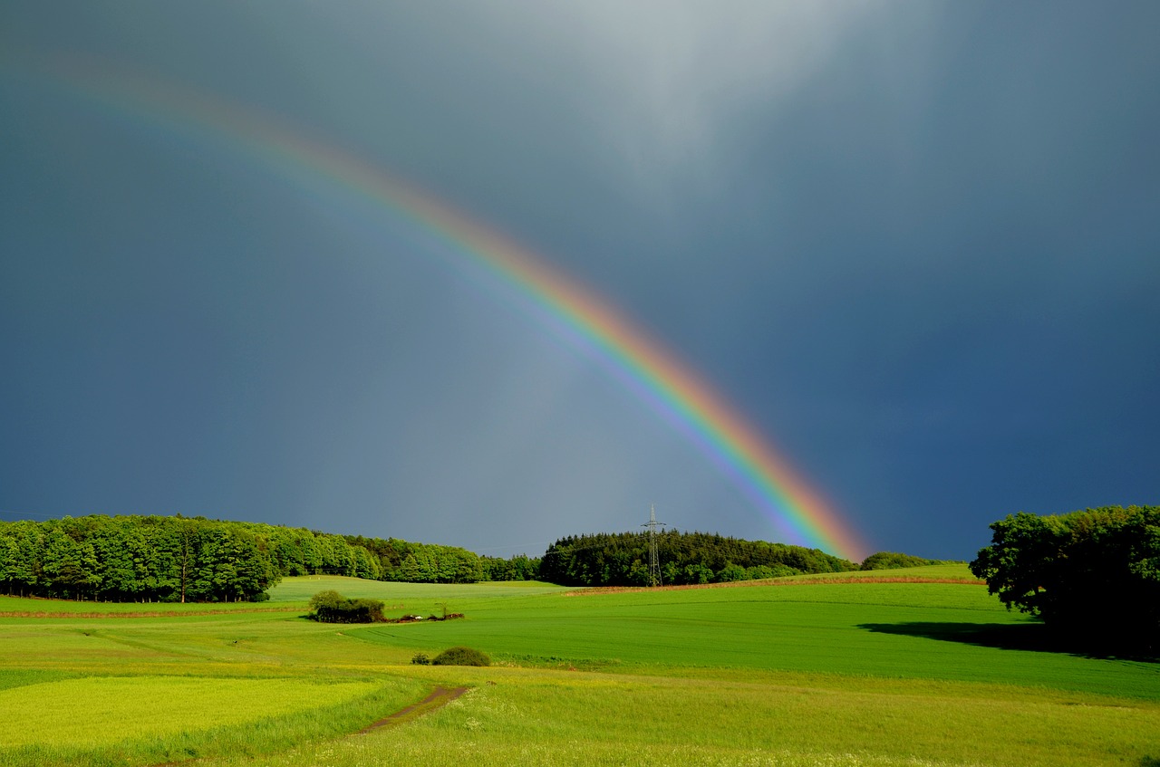 Image - rainbow weather nature mood