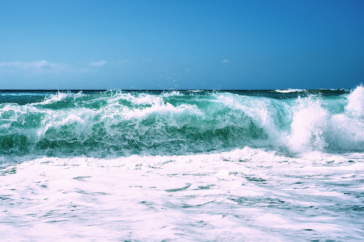 Image - ocean waves tide beach sea water