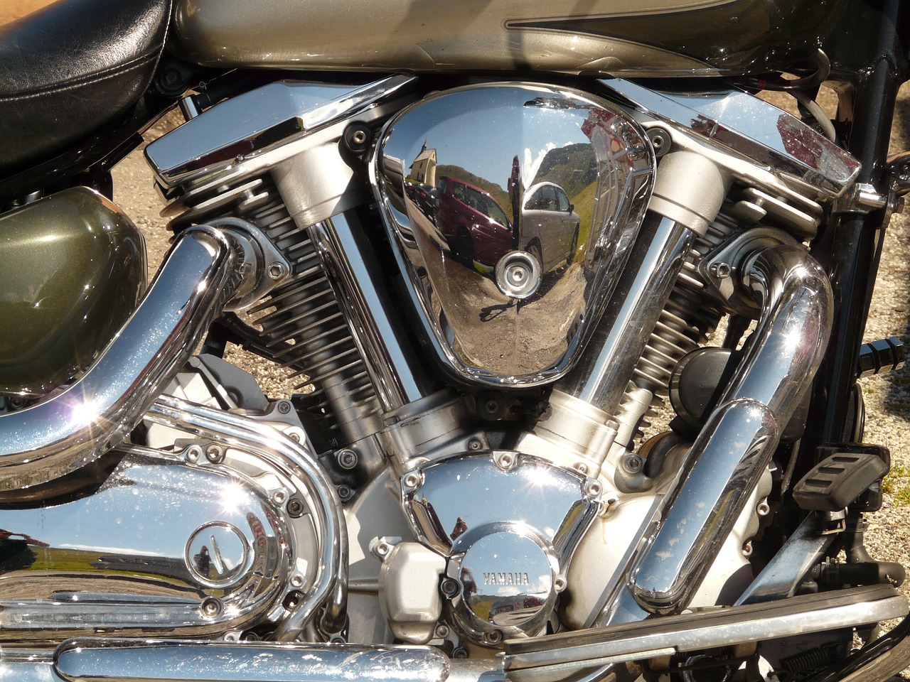 Image - motorcycle exhaust chrome vehicle