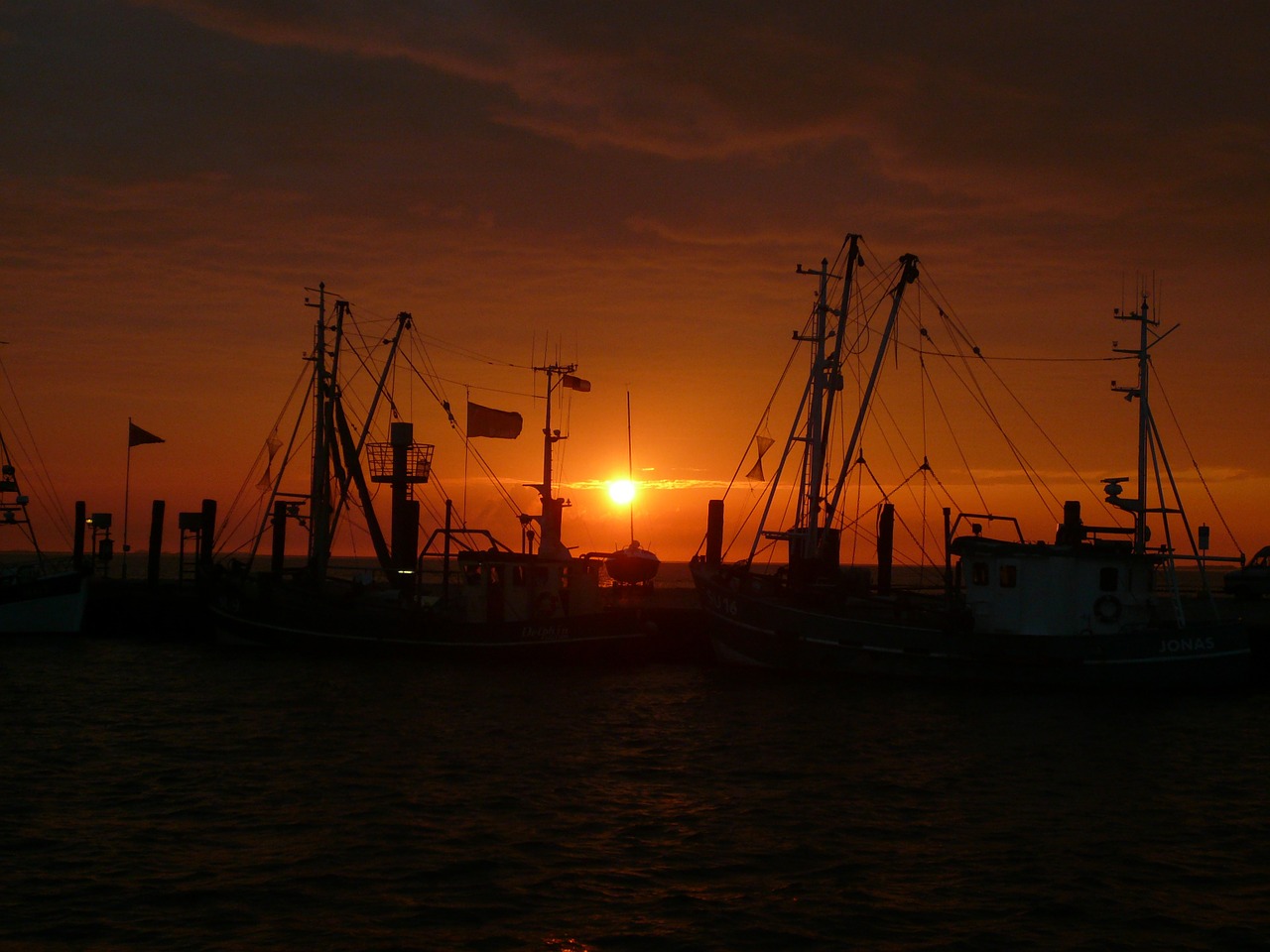 Image - sunset north sea nordfriesland