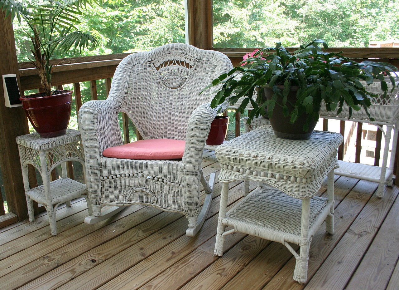 Image - wicker rocking chair porch