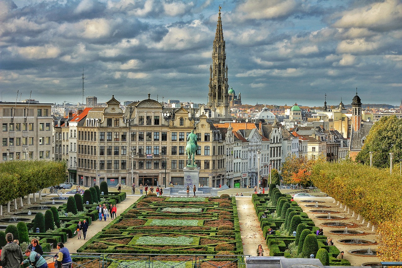 Image - brussels plaza city belgium hdr