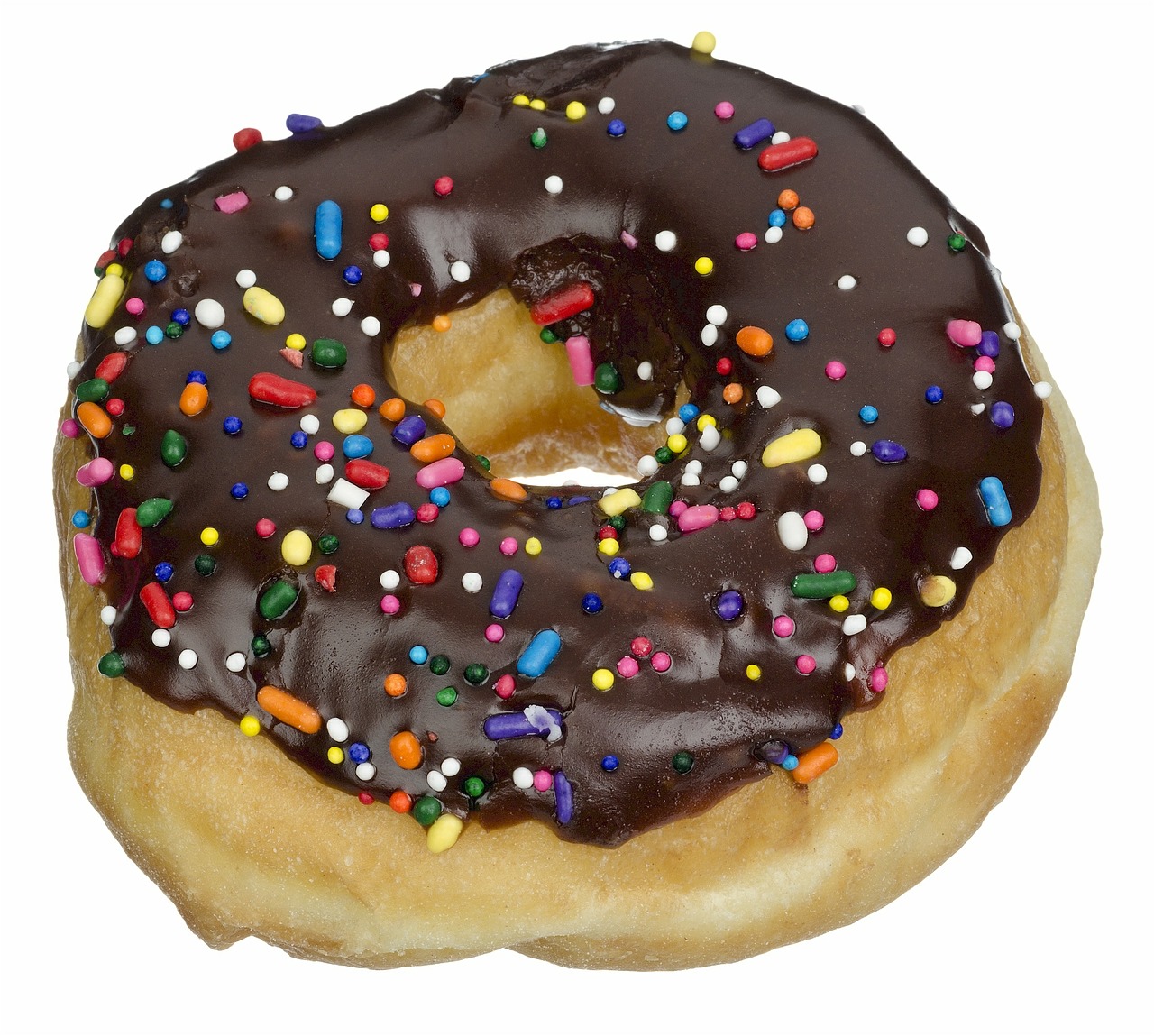 Image - donut sprinkles chocolate icing