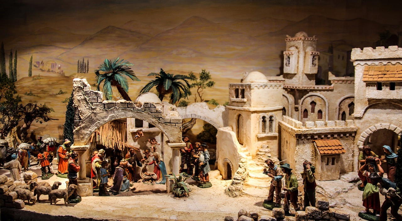 Image - nativity scene crib christmas