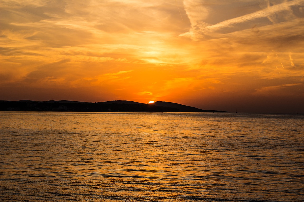 Image - sunset sea island croatia coast