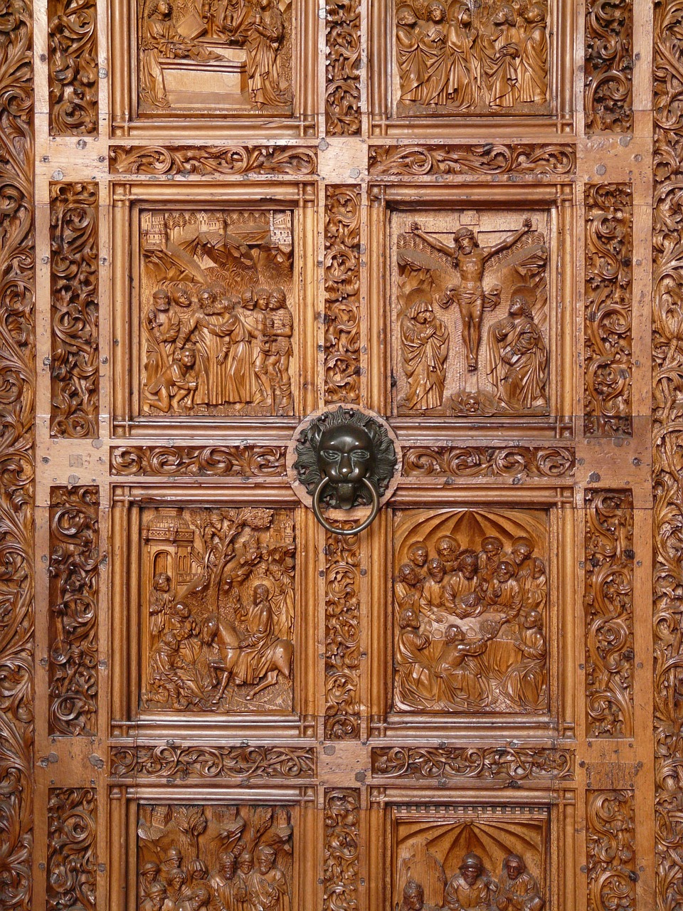 Image - wood carving door wood church door