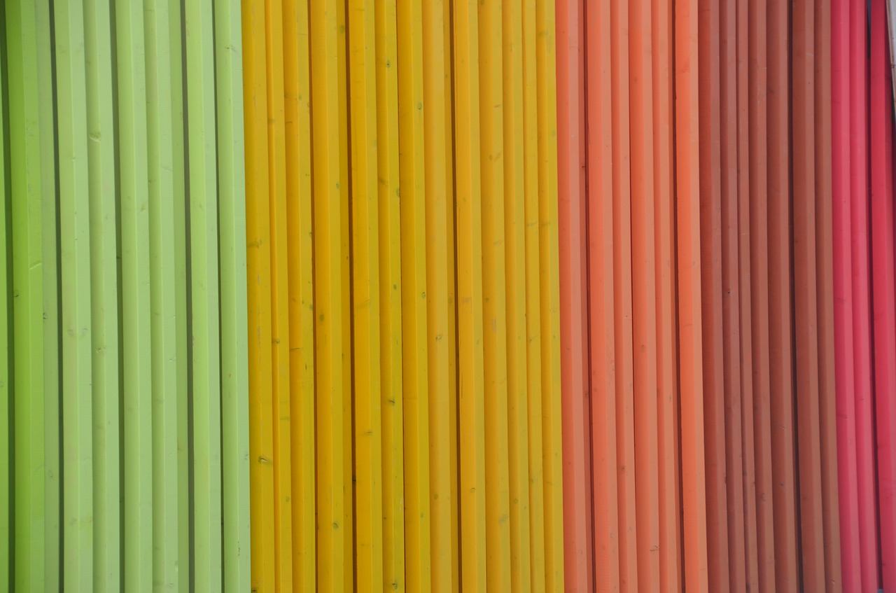 Image - colorful boards wooden wall wood
