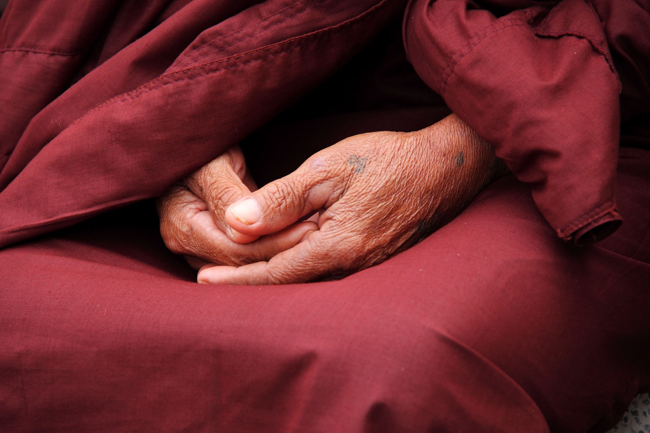 Image - monk hands faith person male pray