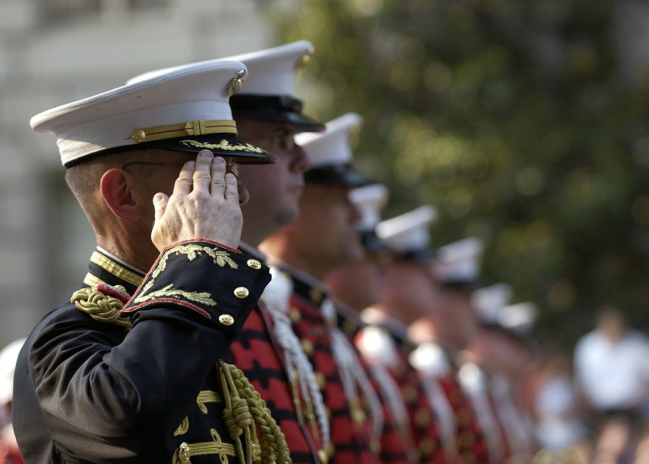 Image - soldiers military attention salute