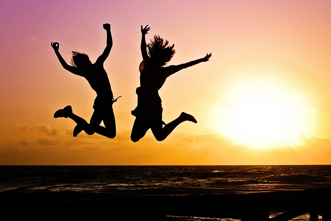 Image - youth active jump happy sunrise