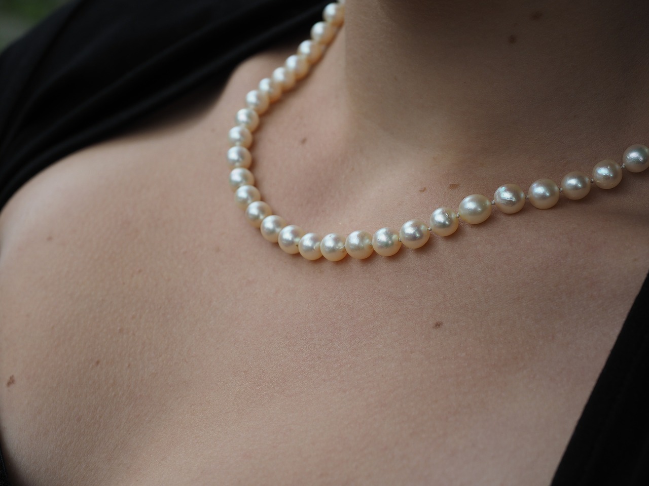 Image - chain pearl necklace beads