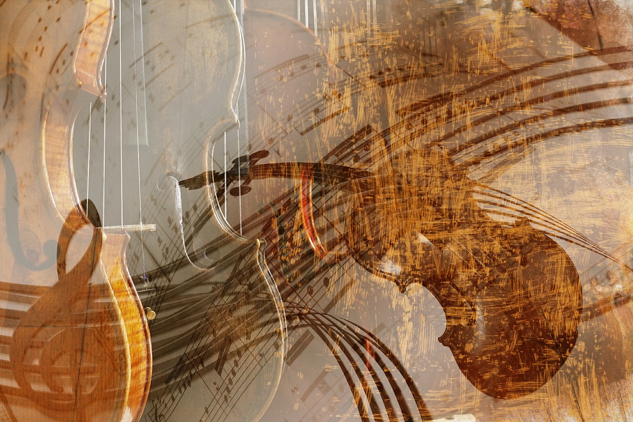 Image - violin background texture music