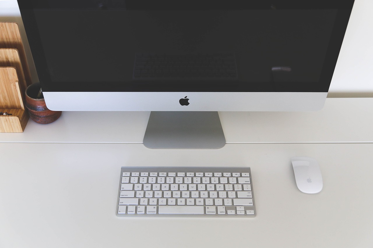 Image - home office computer mac workspace