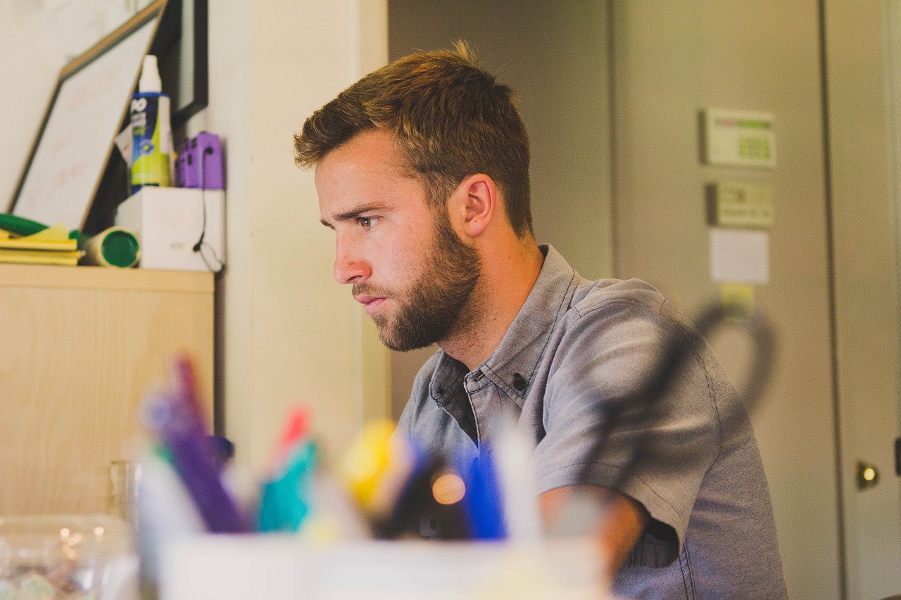 Image - man work desk business person