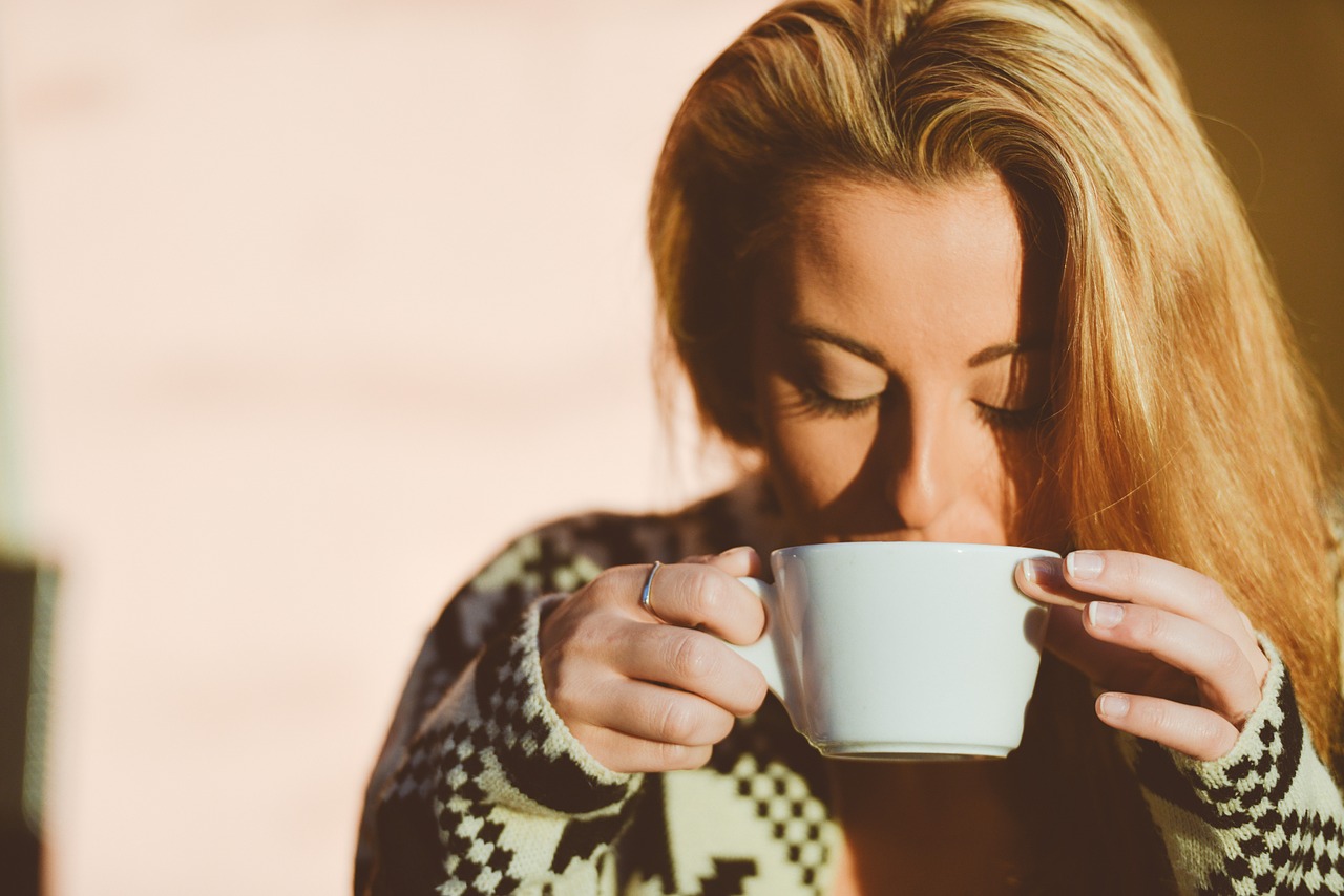 Image - woman drinking coffee person