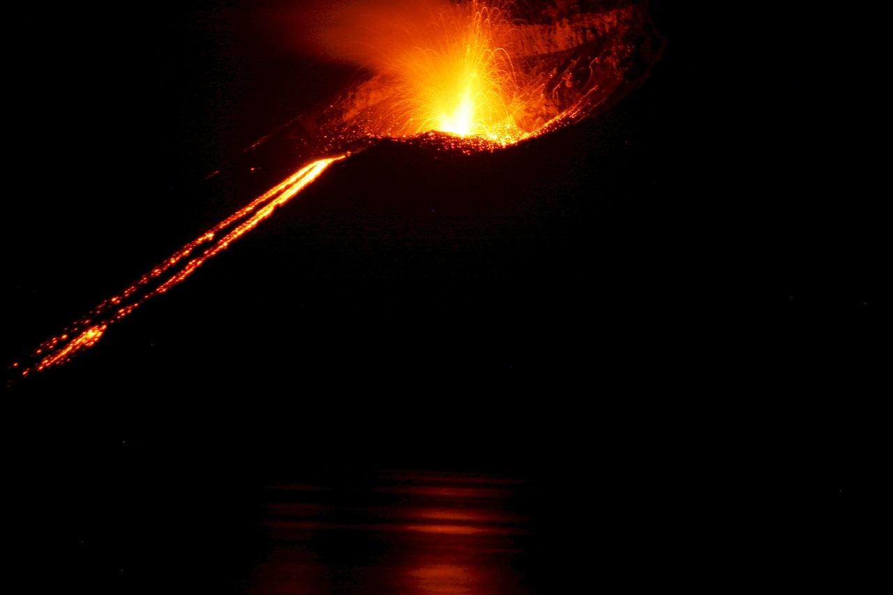 Image - volcano erupting mountain krakatoa