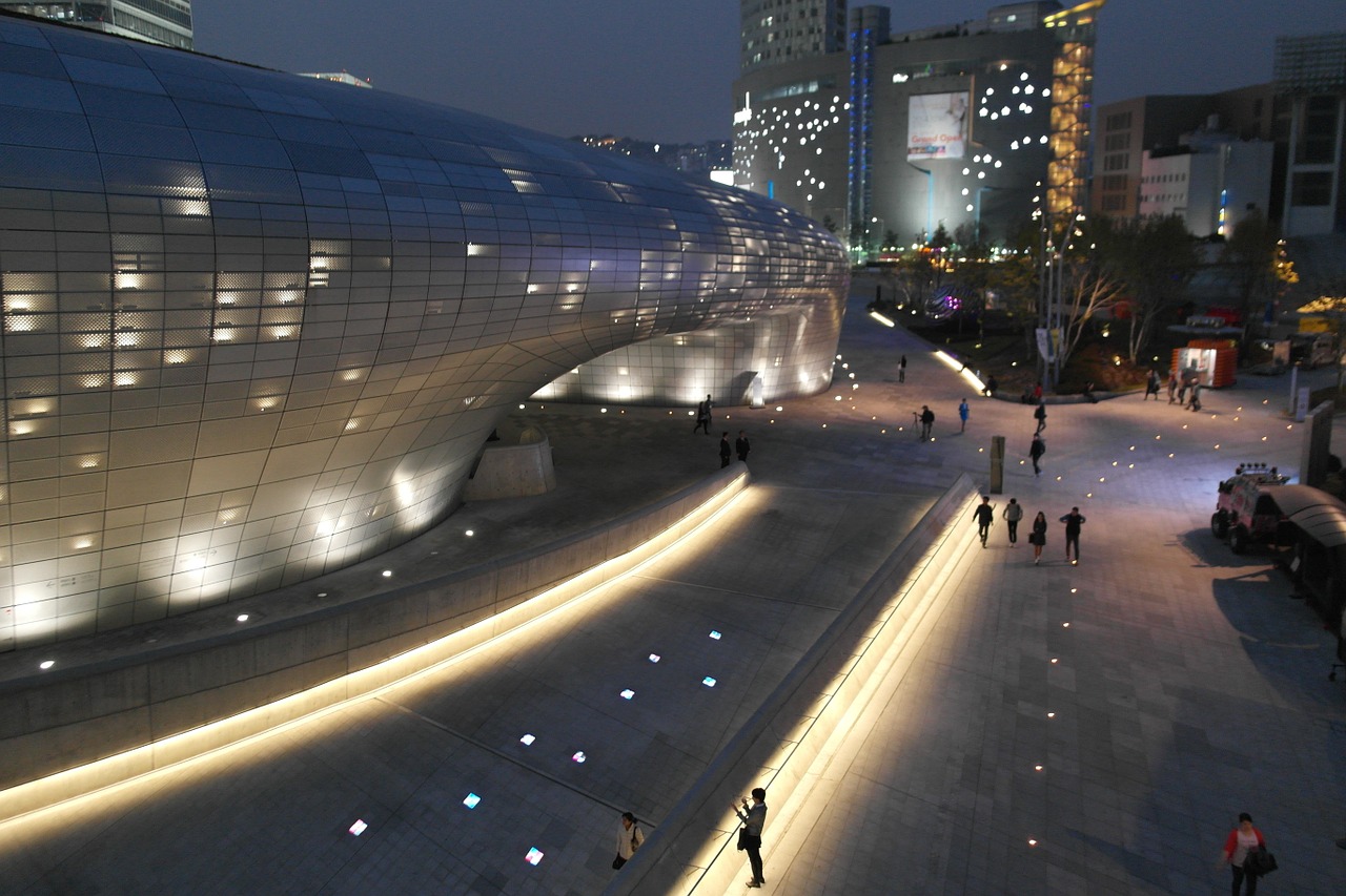 Image - modern structure night view night