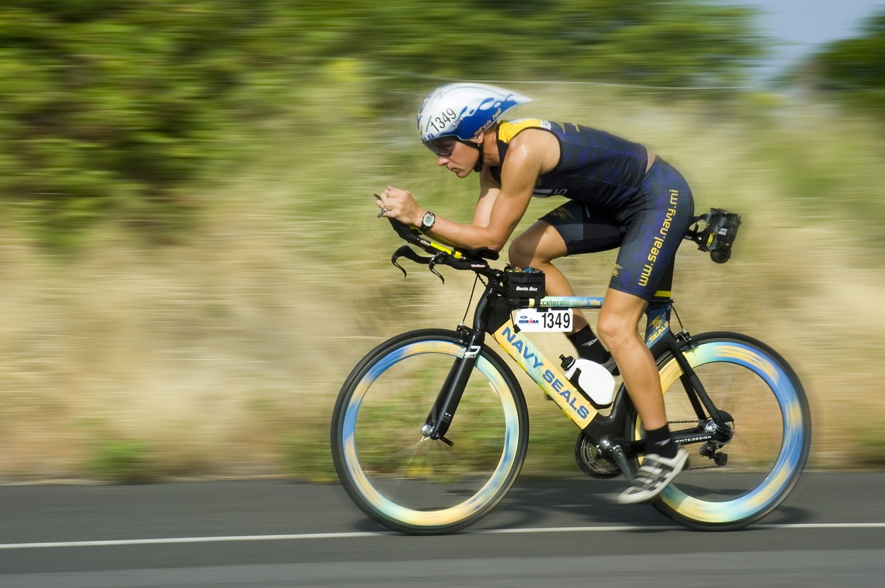 Image - triathalon cycling racer competition