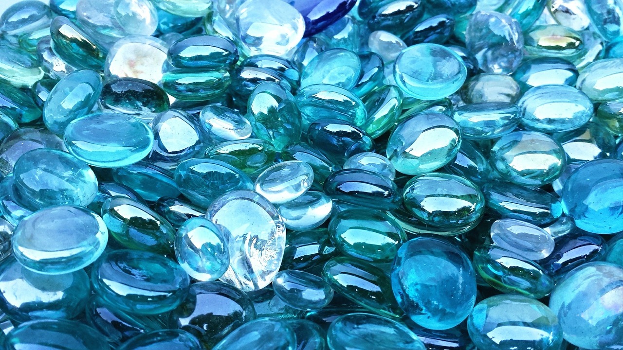 Image - blue green crystal glass bright