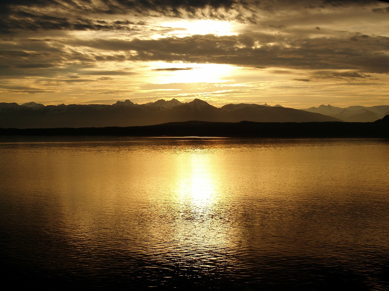 Image - alaska sunset glacier national