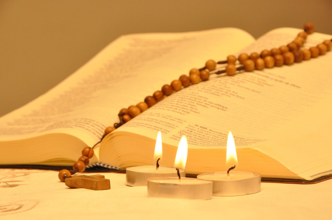 Image - bible candles rosary third faith