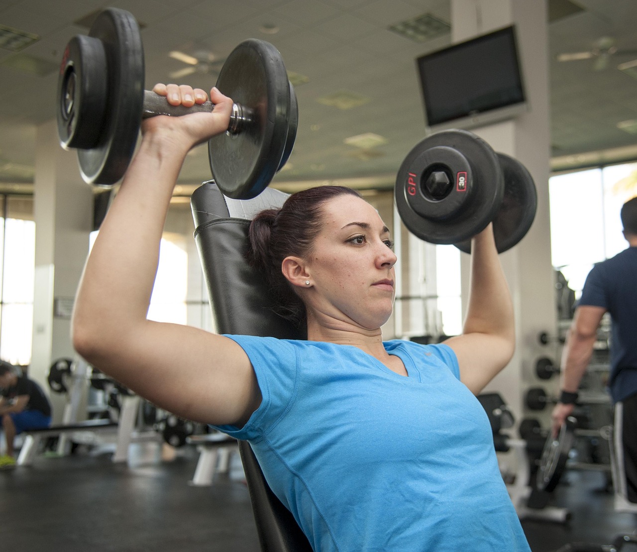 Image - weights lifting power female gym