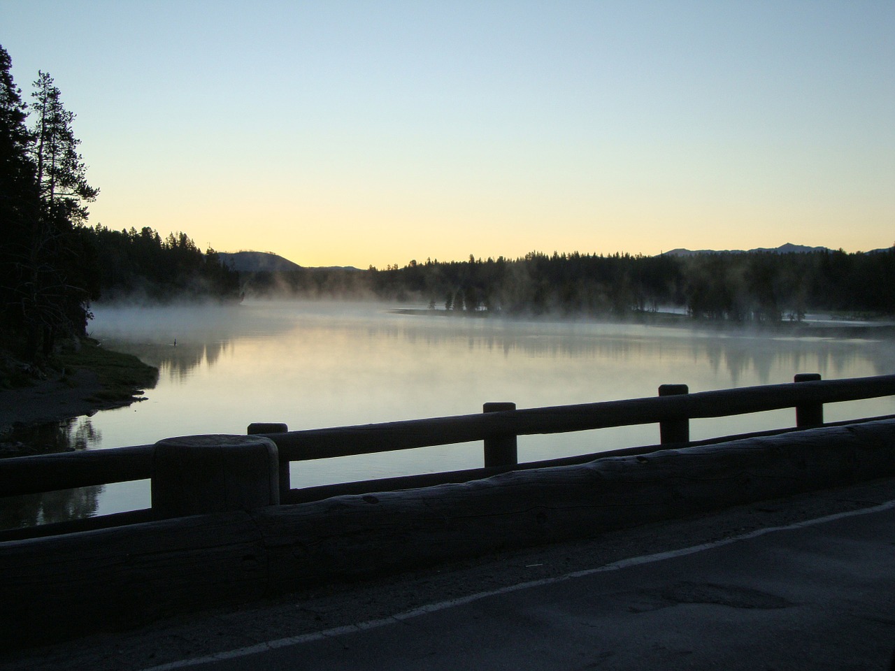 Image - sunrise mist lake nature fog