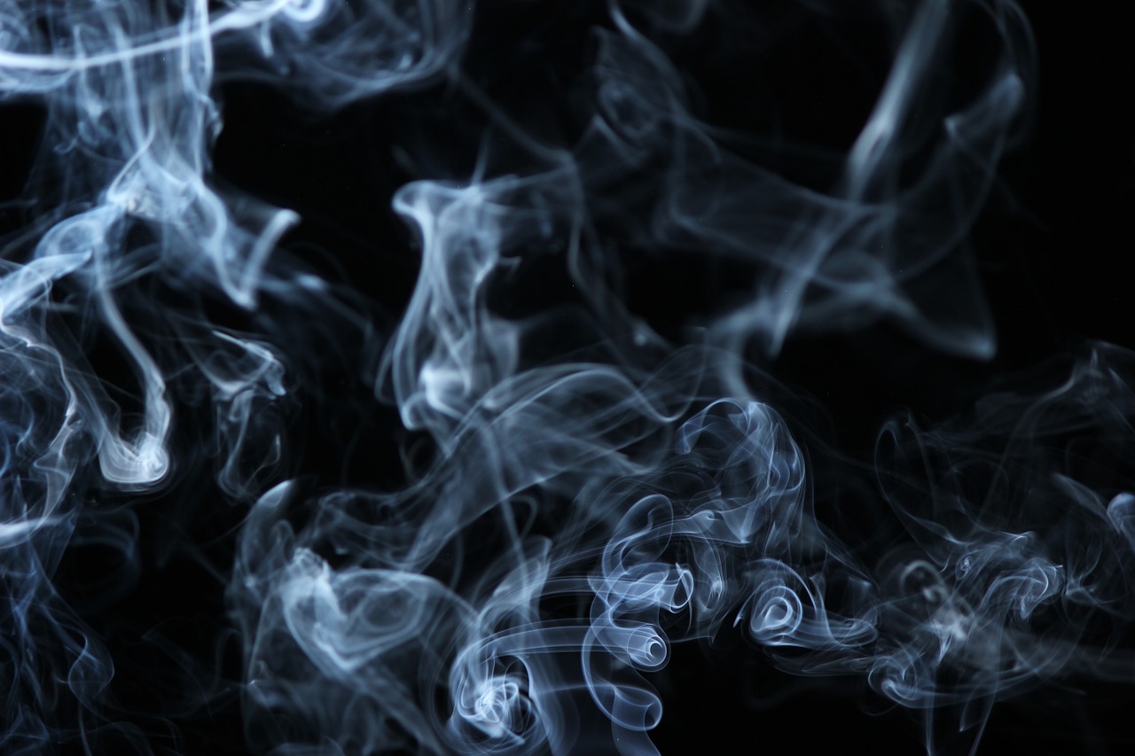 Image - smoke illuminated white background