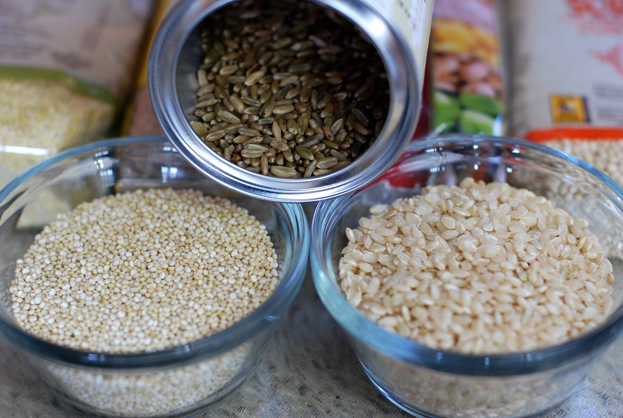 Image - grains brown rice quinoa freekeh