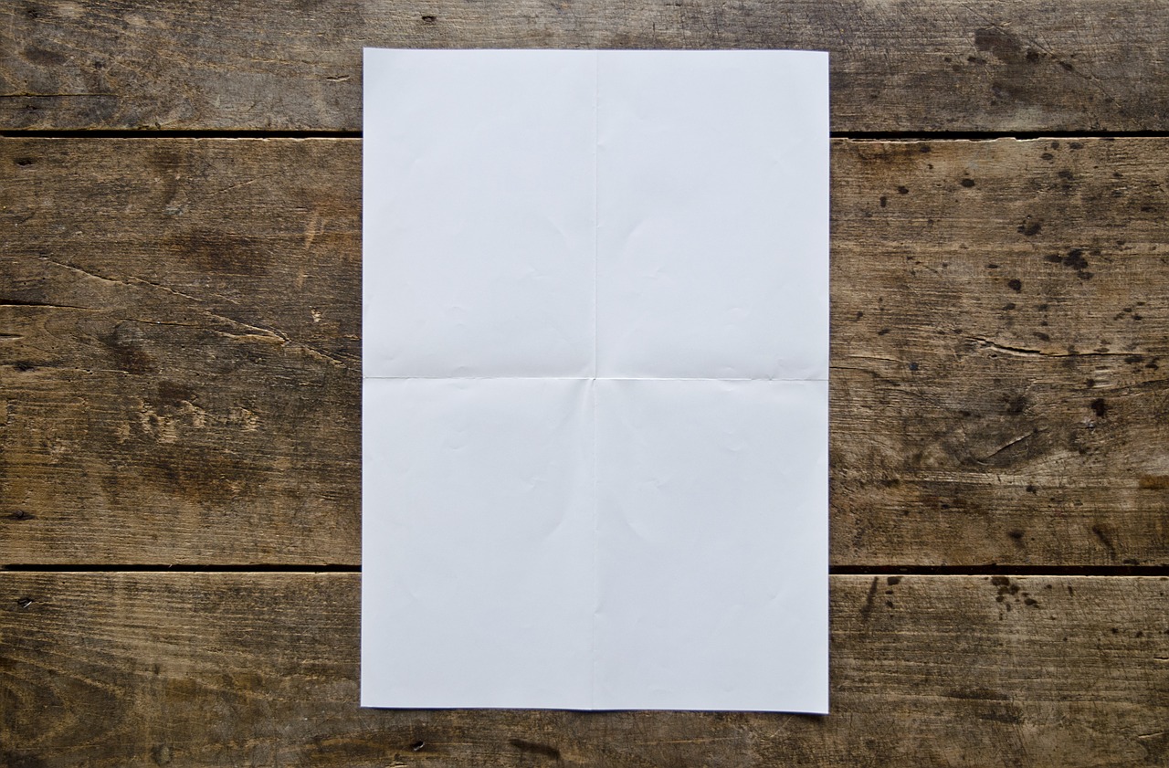 Image - blank poster wooden table white