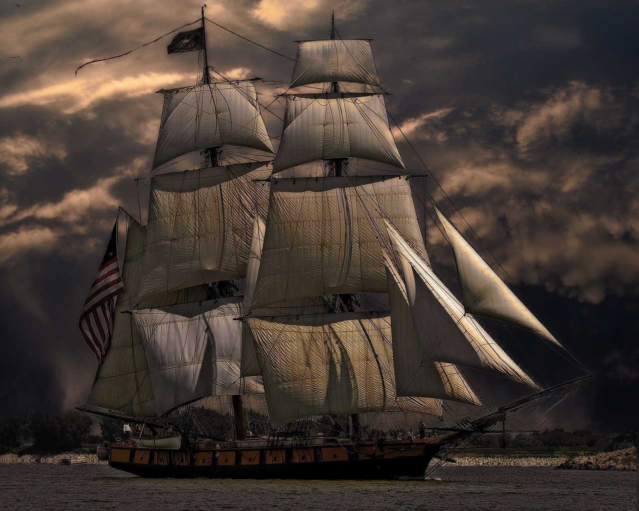 Image - sailing ship vessel boat sea