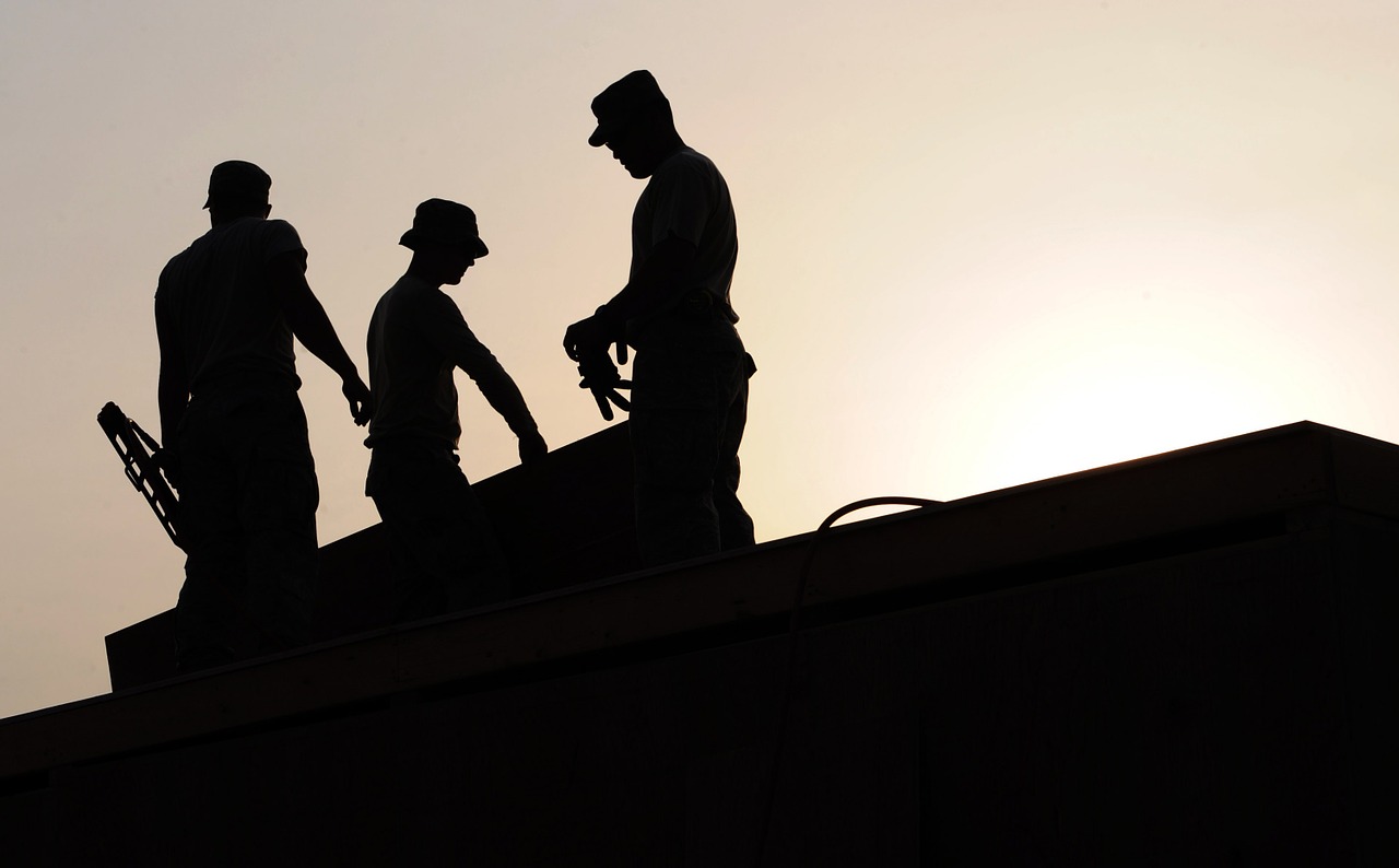 Image - workers construction site hardhats