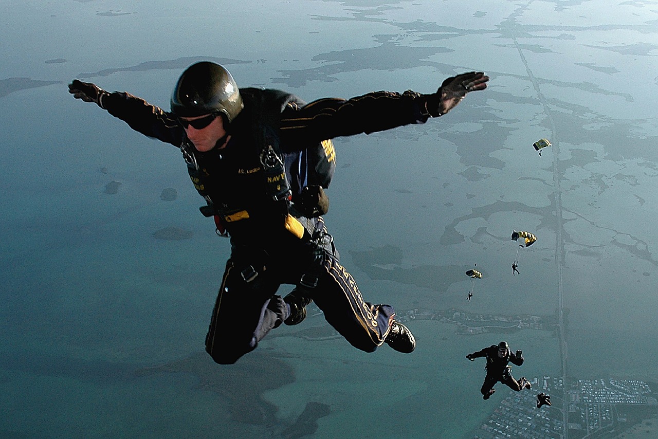 Image - skydiving jump falling parachuting