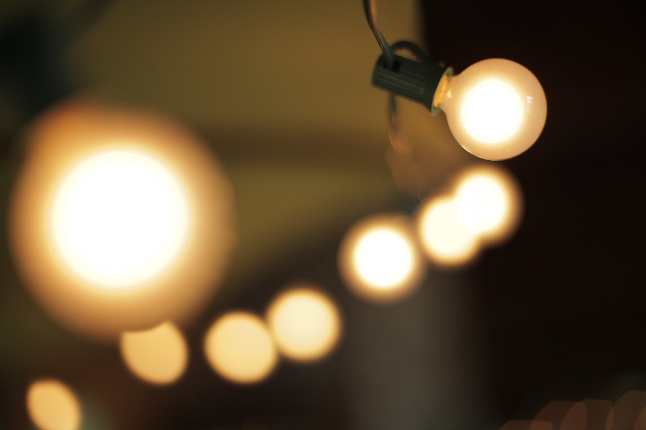 Image - light light bulb lamp string light