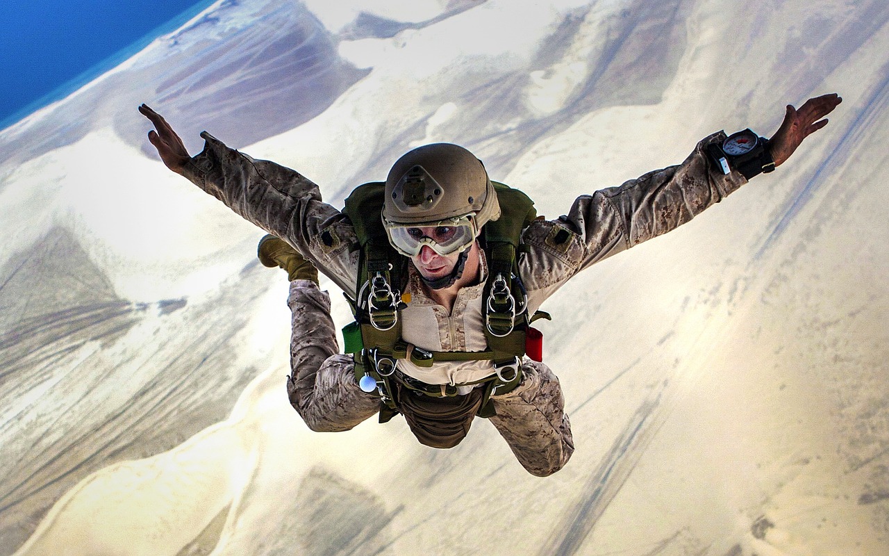 Image - skydiving jump falling parachuting