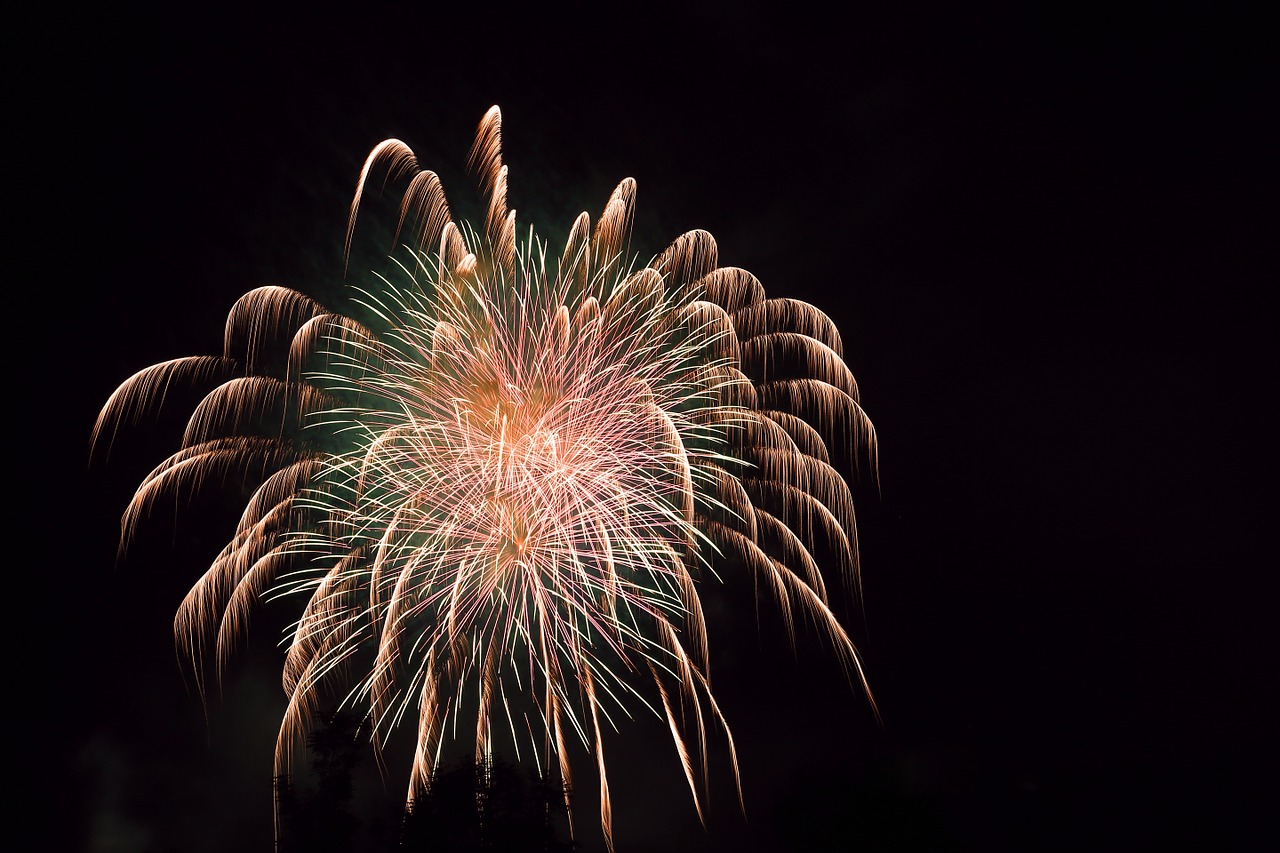 Image - fireworks rocket night lights