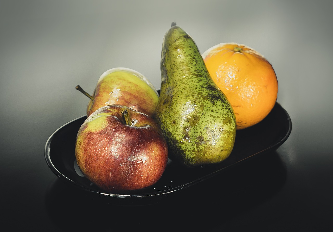 Image - studio fruit apple pear orange