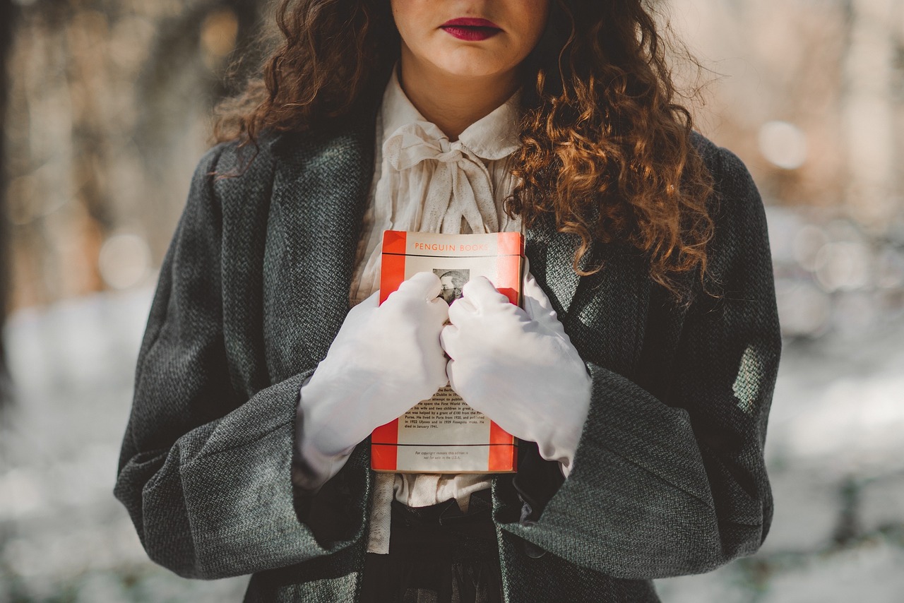 Image - woman book clutching female young