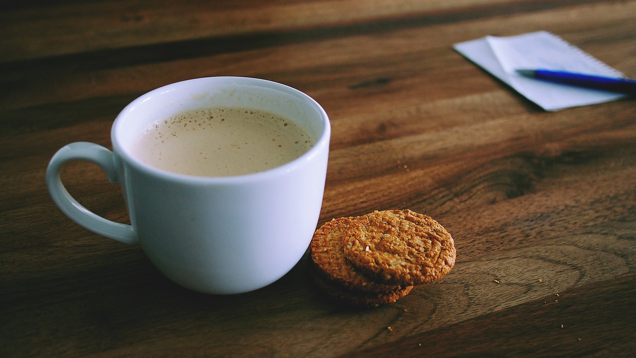 Image - coffee cappuccino cup cookies