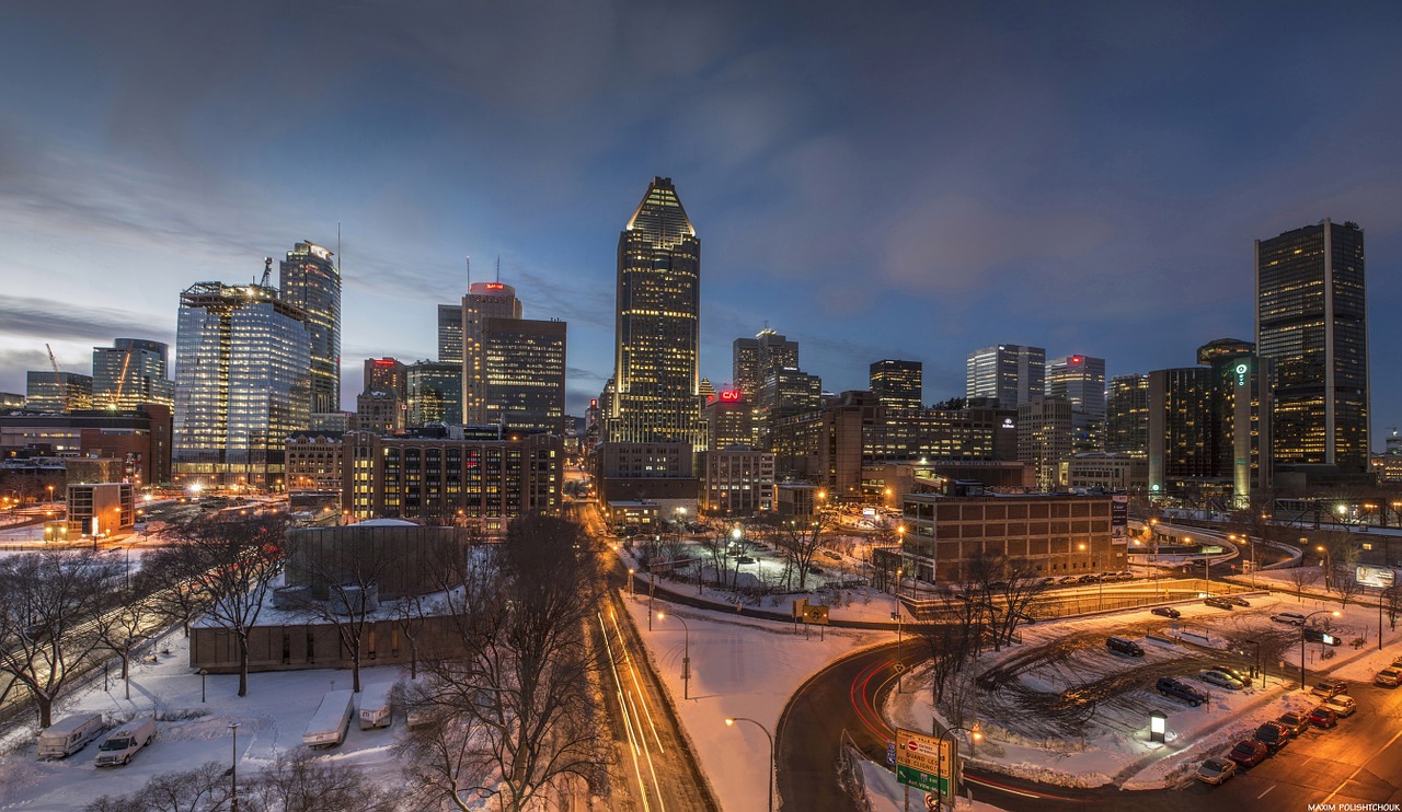 Image - montreal city night urban evening