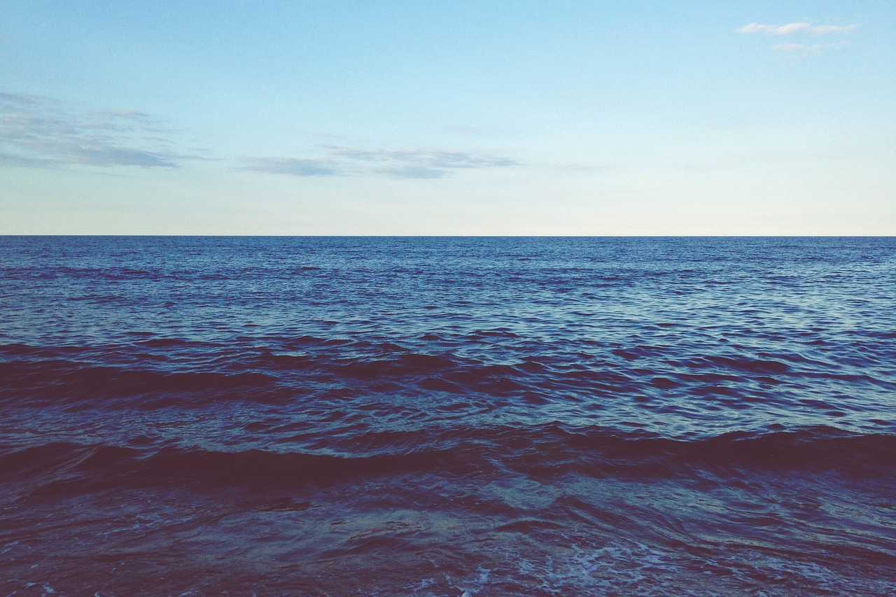 Image - ocean sea water waves horizon sky