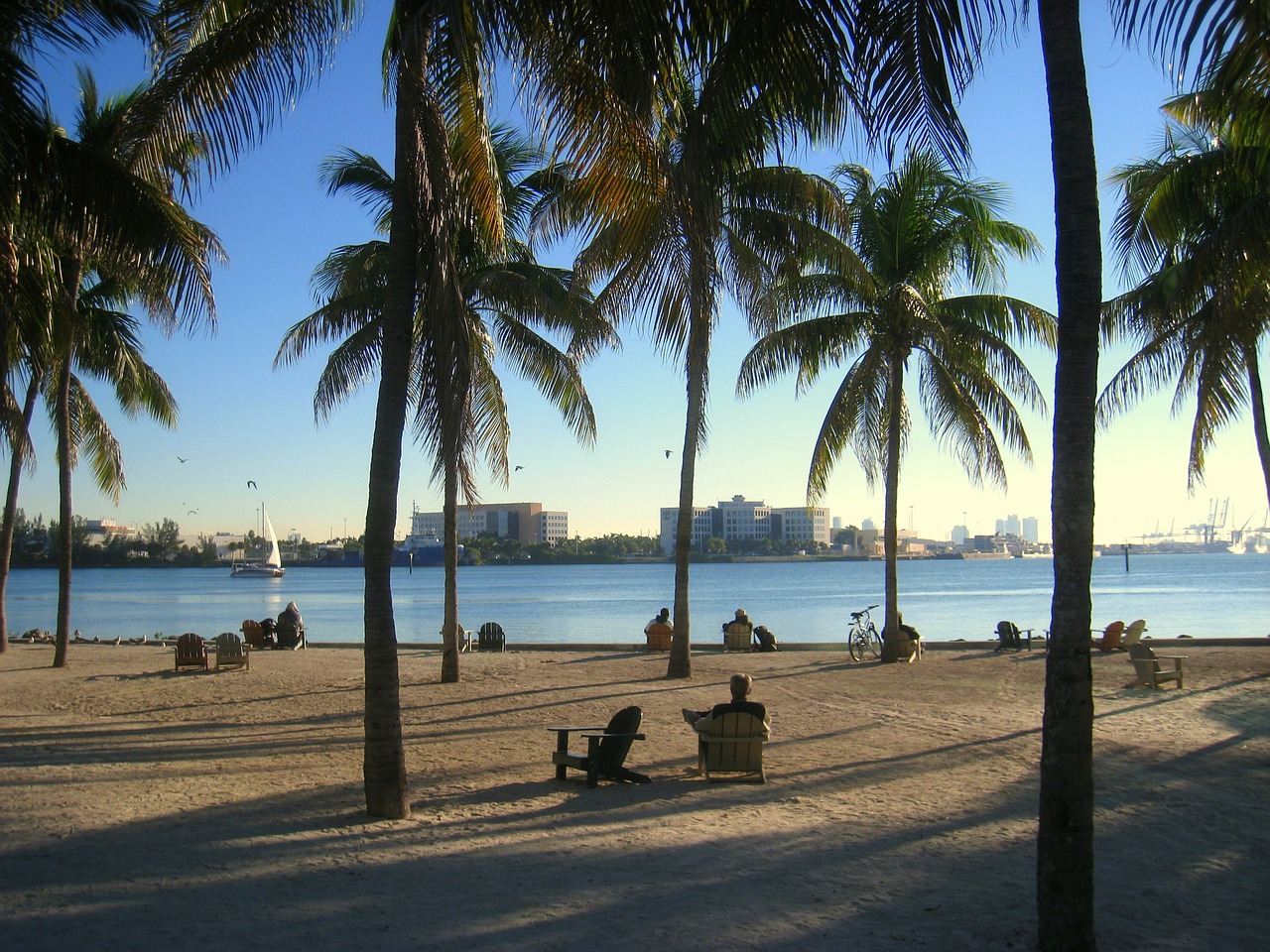 Image - miami florida ocean beach skyline