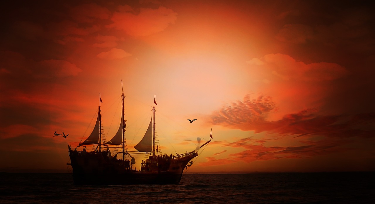 Image - sea ship sailing vessel water sky