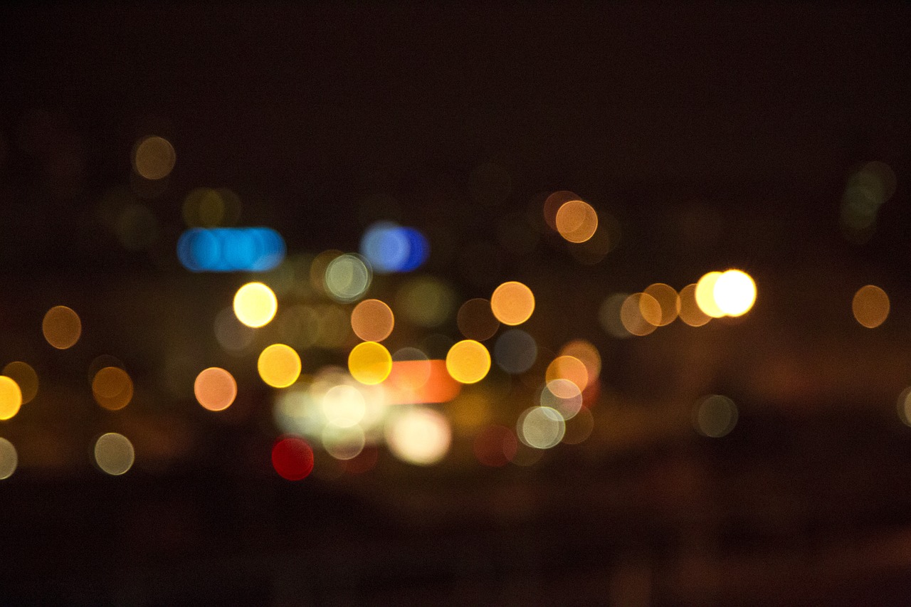 Image - bokeh night lights blur bright