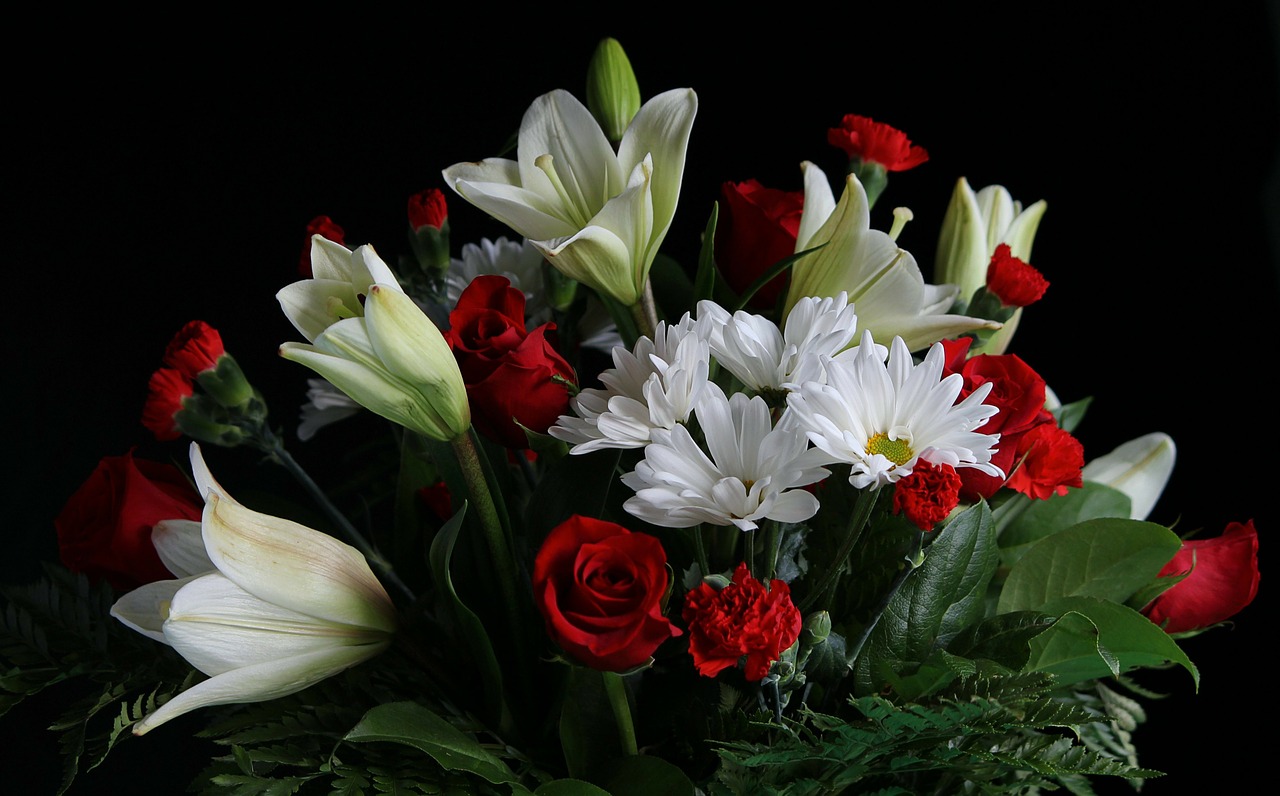 Image - bouquet flower arrangement lilies
