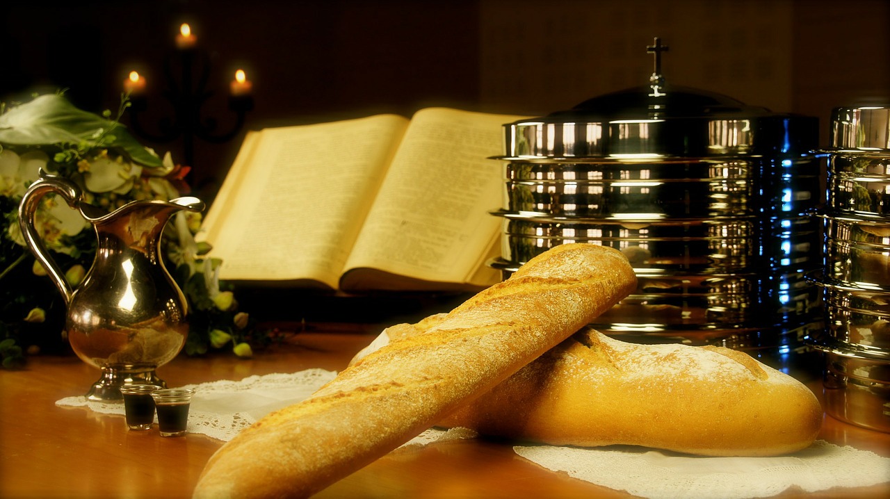 Image - bread wine church communion