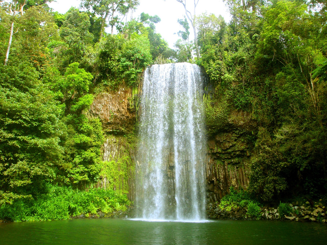 Image - waterfall river water waters