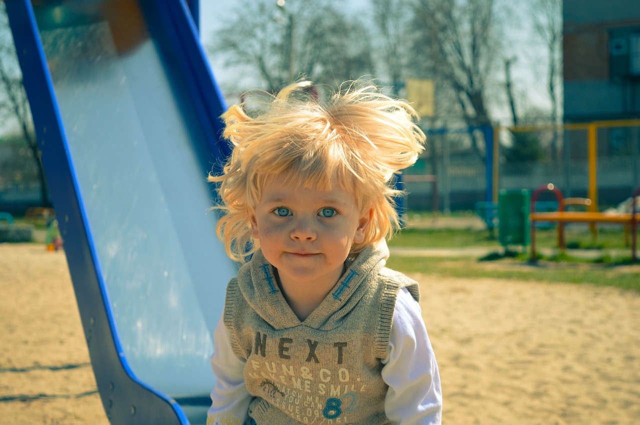 Image - boy child play playground blonde